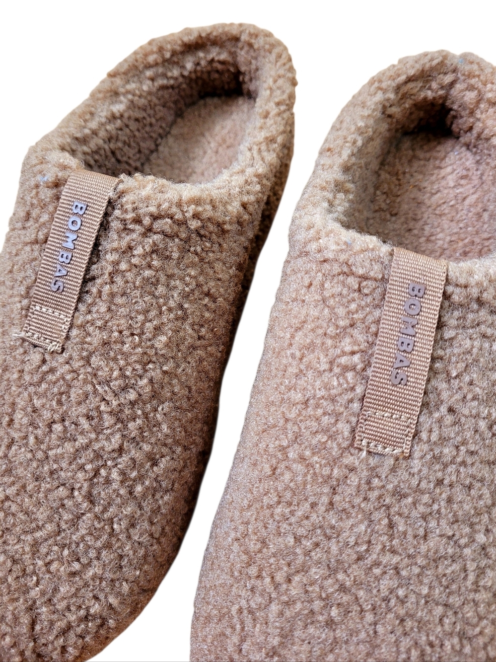 Bombas Women’s Sherpa Slip On Sunday Slipper Slippers Camel Tan 9 - Picture 2 of 12